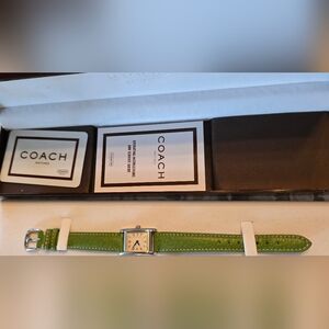 RARE NEW COACH MADISON TANK WATCH - FULL NORDSTROM SET